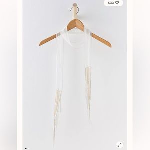 Icicle Fringe Skinny Scarf
